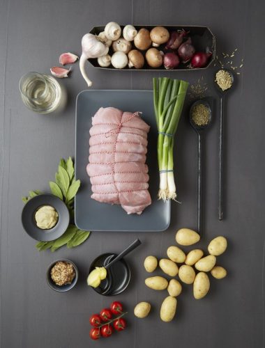 Cotlet de porc cu verdețuri à la Provence, fenicul și foi de dafin